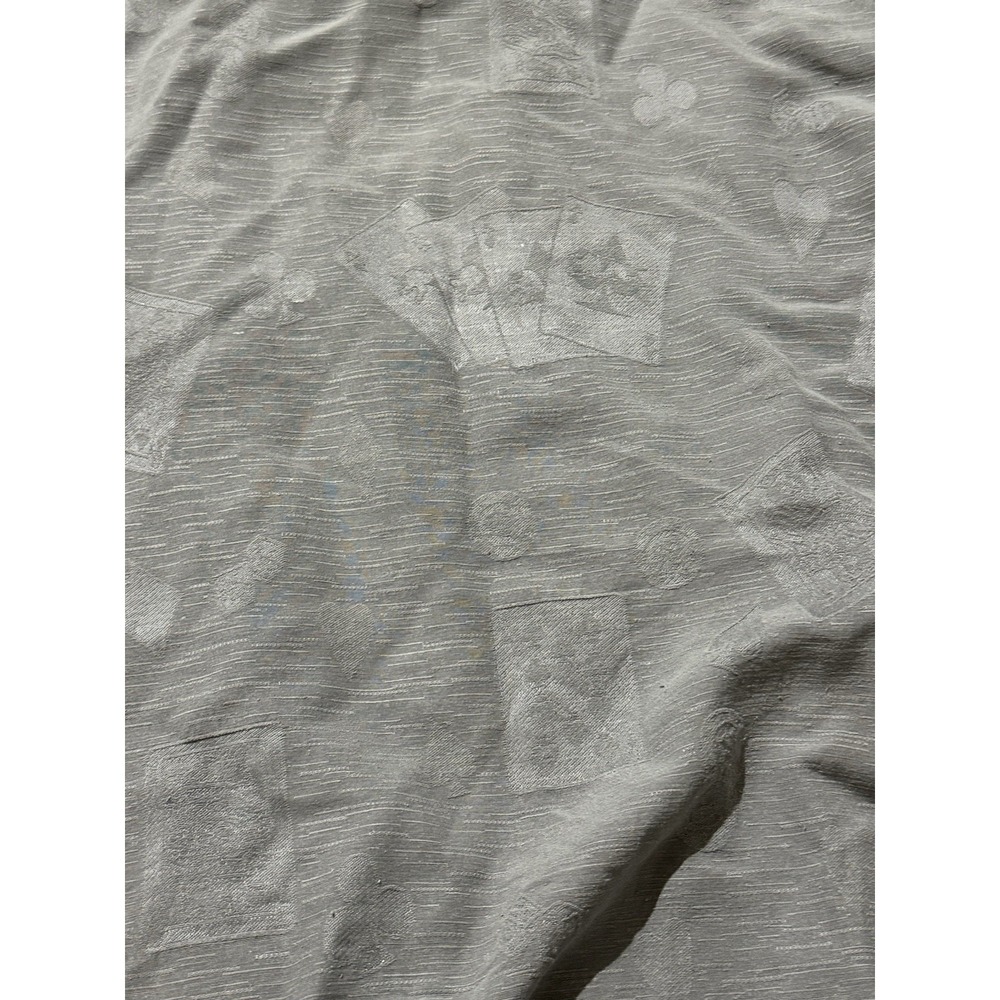 VTG 90s Big Dog Resort Wear Shirt Mens 3XL Gray Poker Cards 100% Silk Hawaiian - Picture 2 of 5